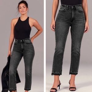 Curve Love Abercrombie & Fitch ankle straight ultra high rise jeans
